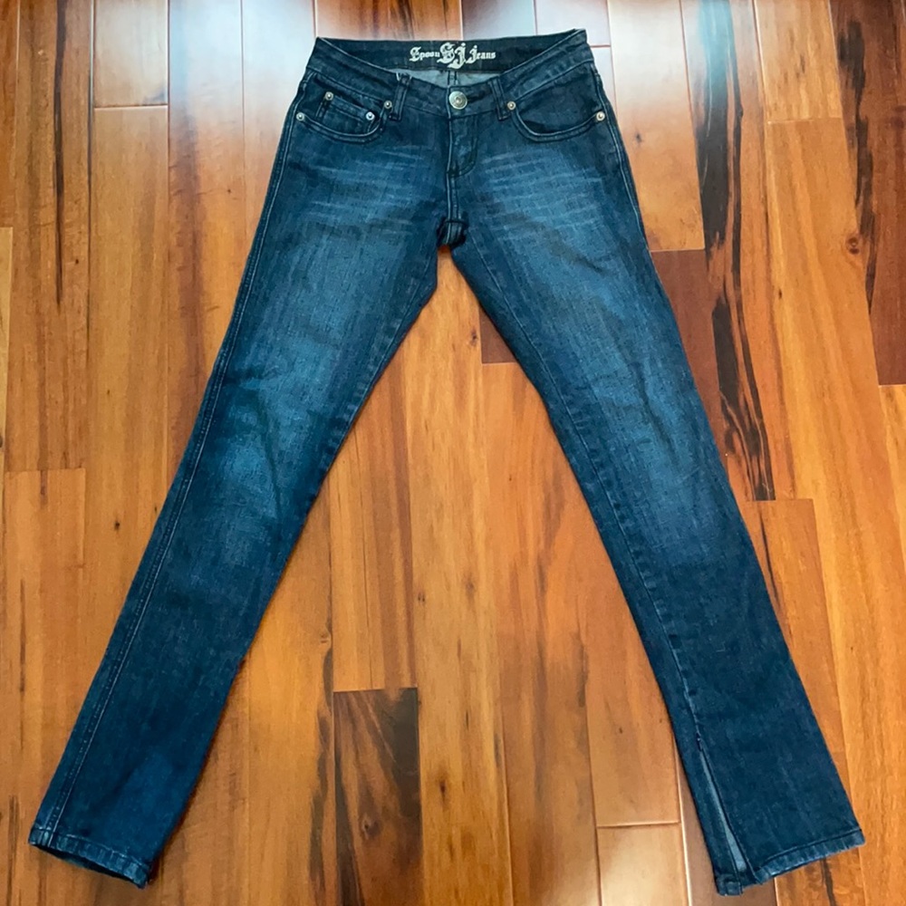 Spoon skinny jeans with inside zipper size 1